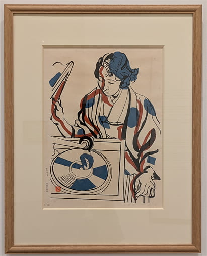 安井曾太郎 レコードを聴く人